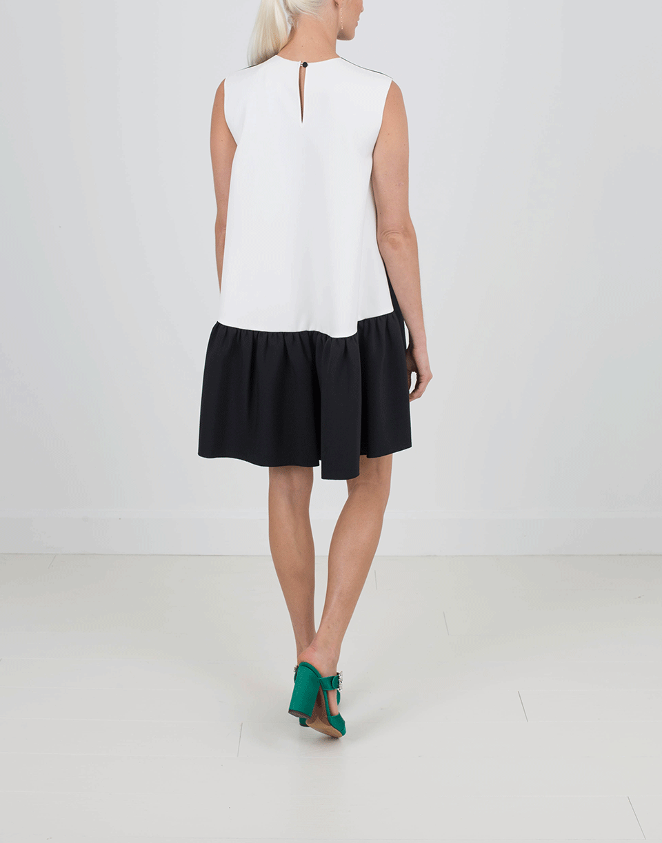 ROKSANDA-Fuji Bi-Color Flounce Dress-