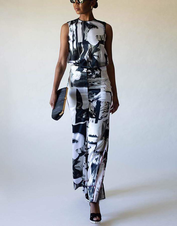 ROKSANDA-Sleeveless Elmo Printed Shell Top-