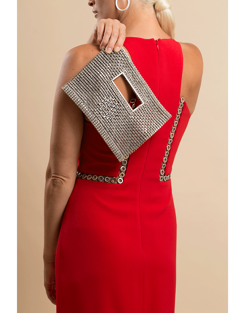 ROSANTICA-Square Crystal Clutch-CRYSTAL