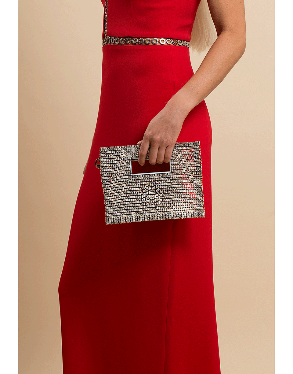 ROSANTICA-Square Crystal Clutch-CRYSTAL