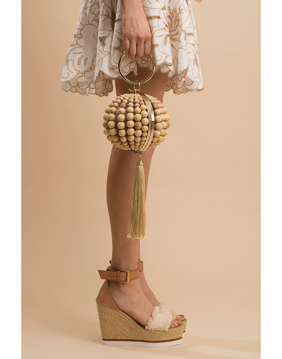 ROSANTICA-Billie Beaded Wristlet with Tassel-GOLD