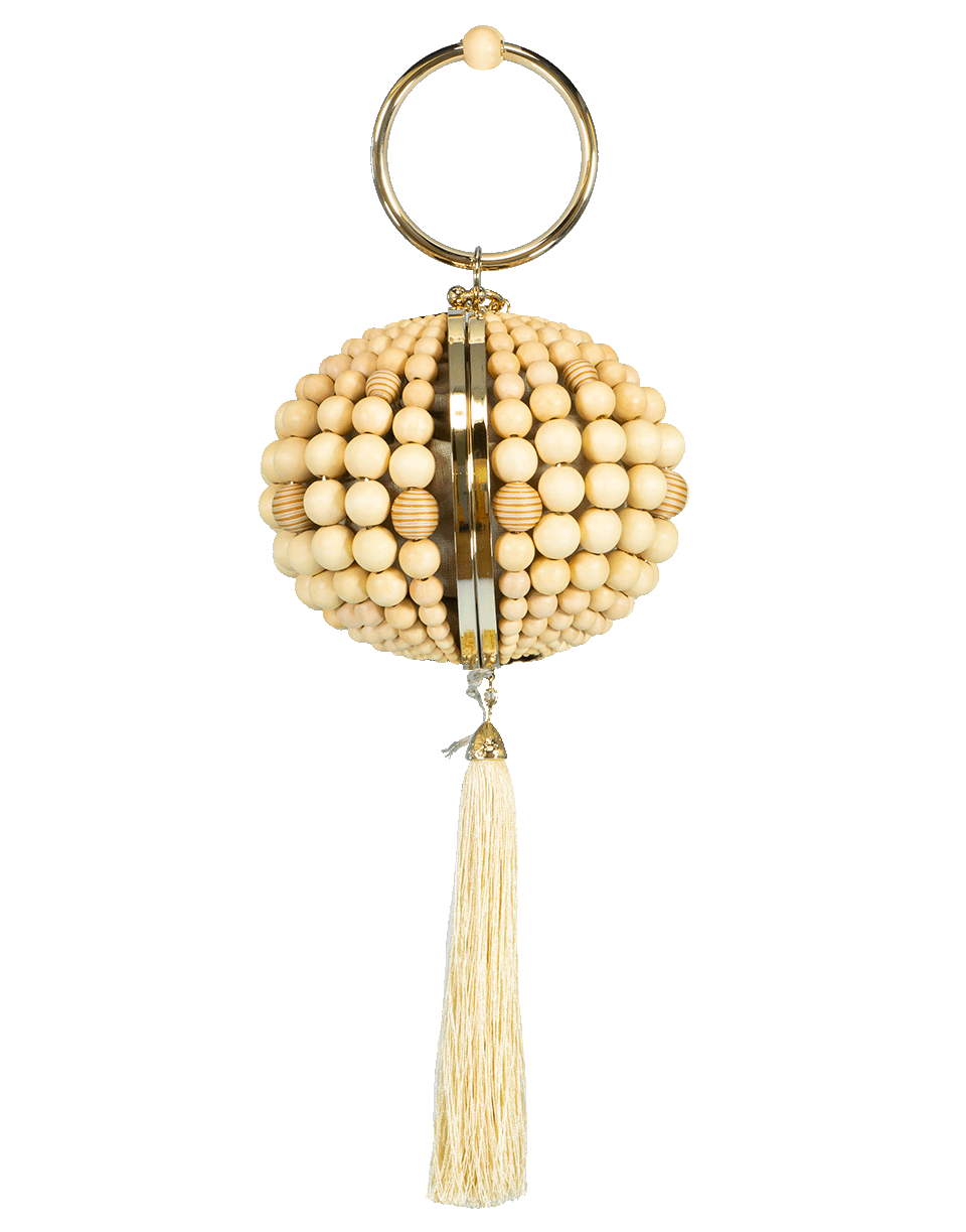 ROSANTICA-Billie Beaded Wristlet with Tassel-GOLD
