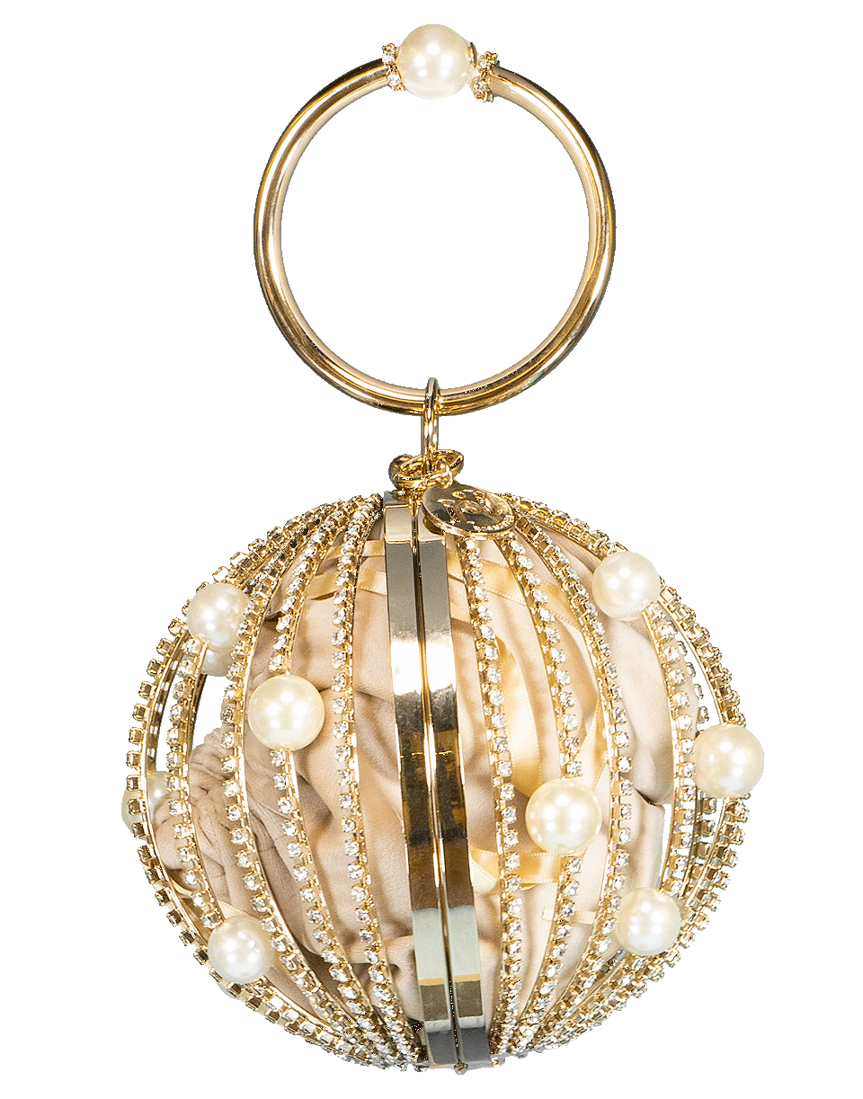 ROSANTICA-Sasha Crystal Pearl Wristlet-GOLD