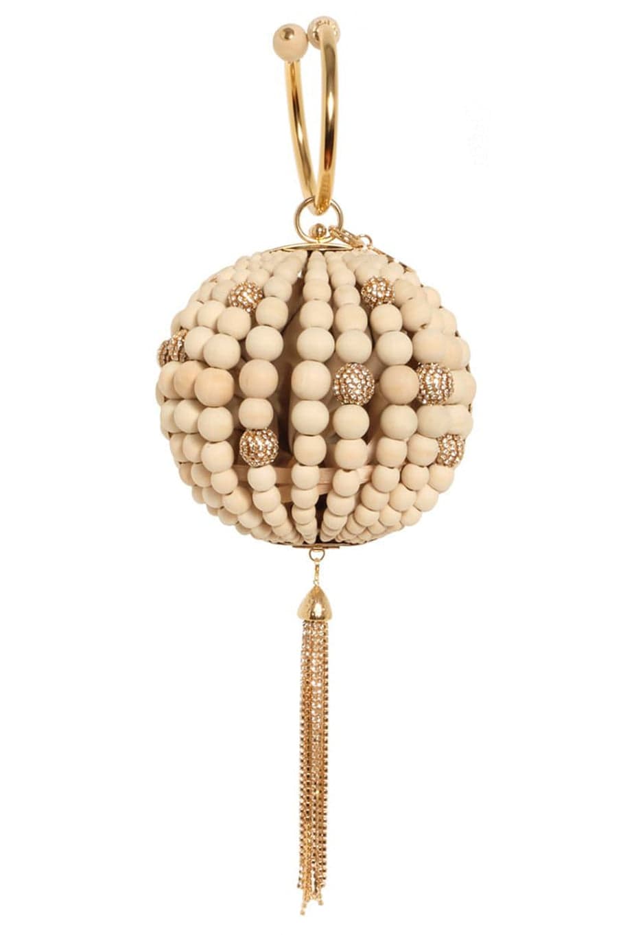ROSANTICA-Marachella Round Bean Bag - Beige-BEIGE
