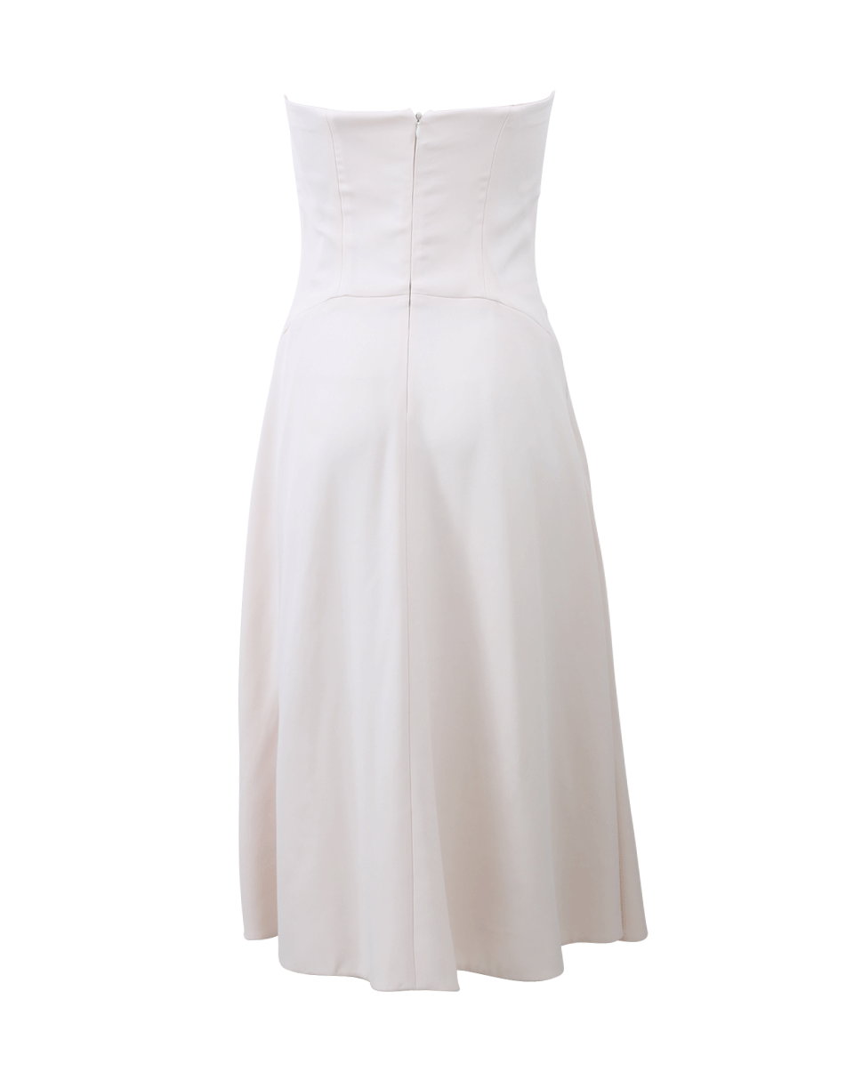 ROSETTA GETTY-Arched Strapless Dress-SHELL