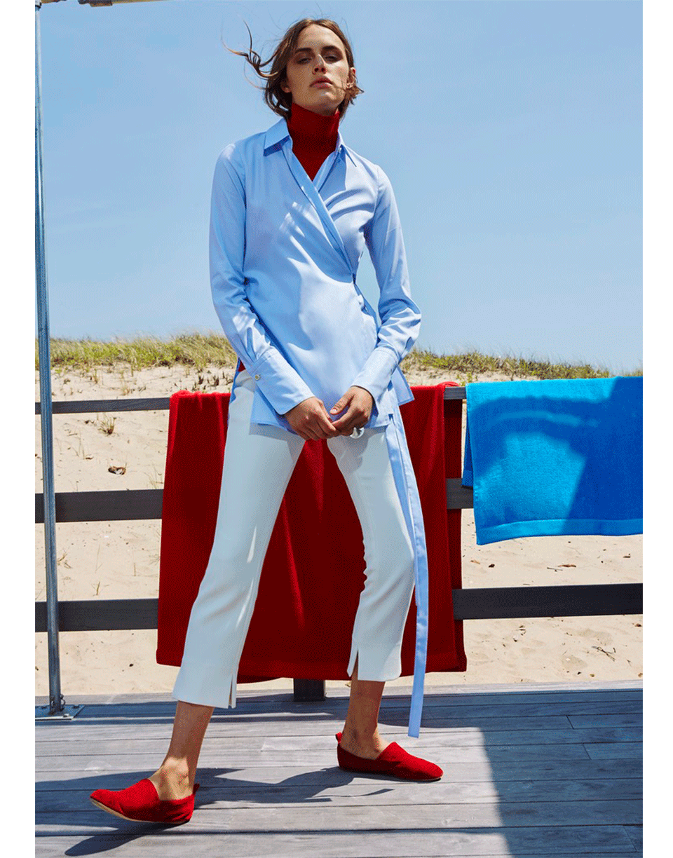 ROSETTA GETTY-Ivory Cropped Pant-
