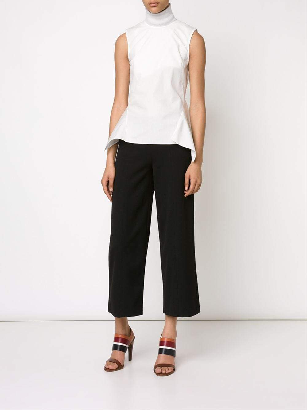 ROSETTA GETTY-Spiral Peplum Top-
