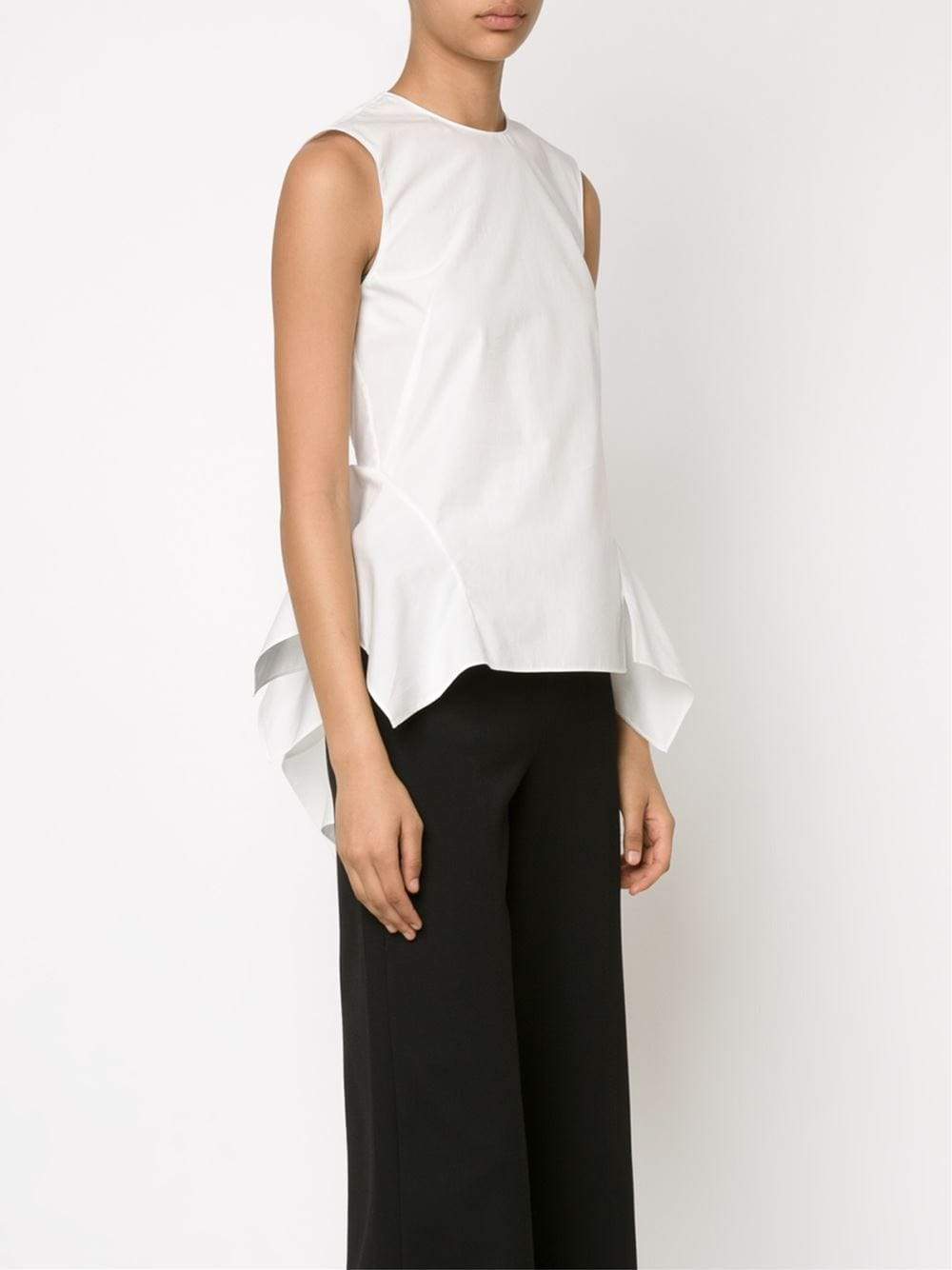 ROSETTA GETTY-Spiral Peplum Top-