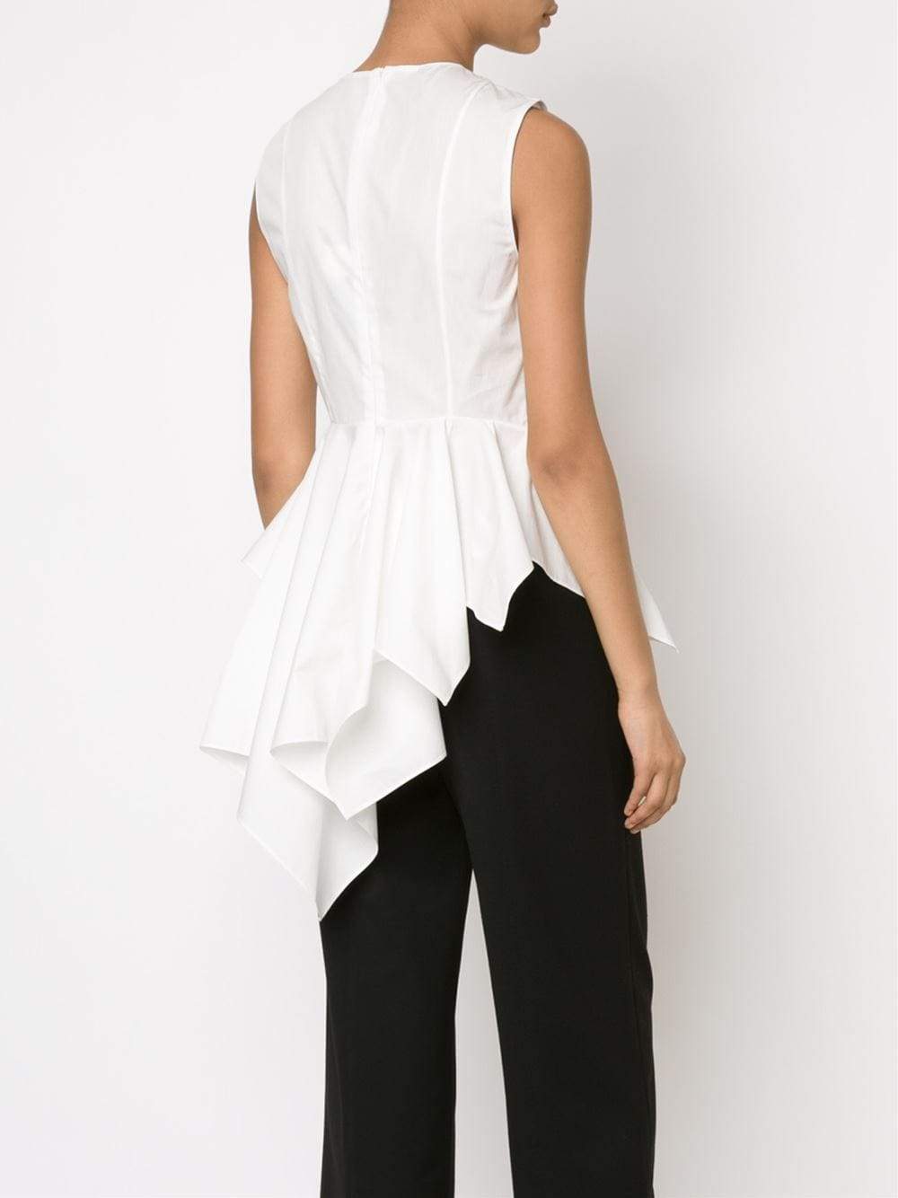 ROSETTA GETTY-Spiral Peplum Top-