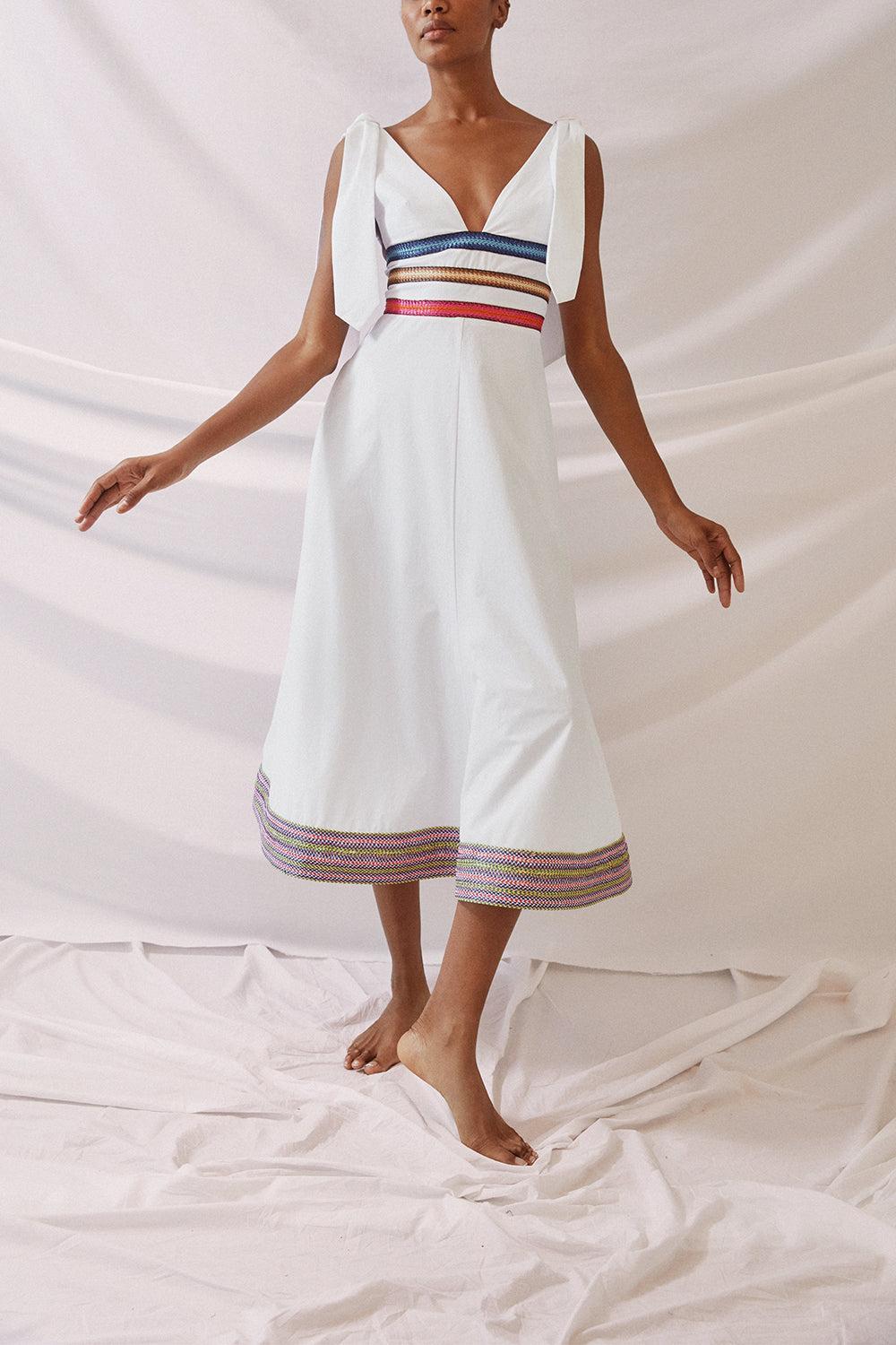 Tie Another Day Dress-WHITE-4-CLOTHINGDRESSCASUAL-ROSIE ASSOULIN
