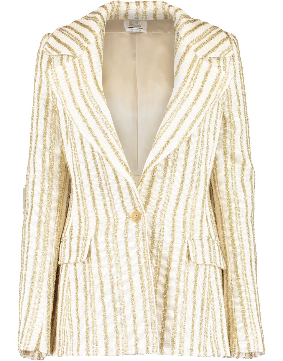 ROSIE ASSOULIN-Blaze Your Saddles Striped Blazer-