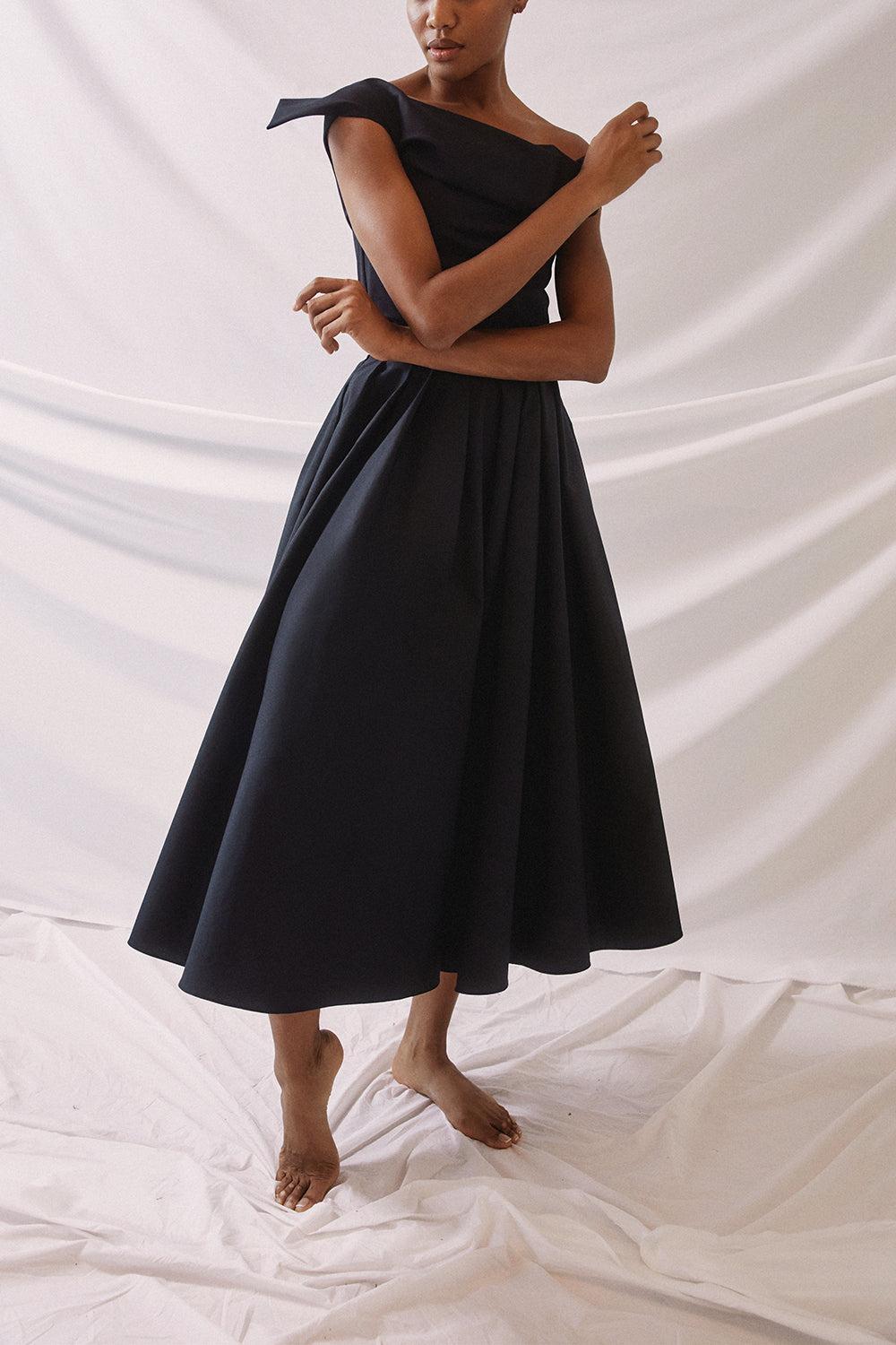 Full Pleated Skirt-BLACK-4-CLOTHINGSKIRTMIDI-ROSIE ASSOULIN