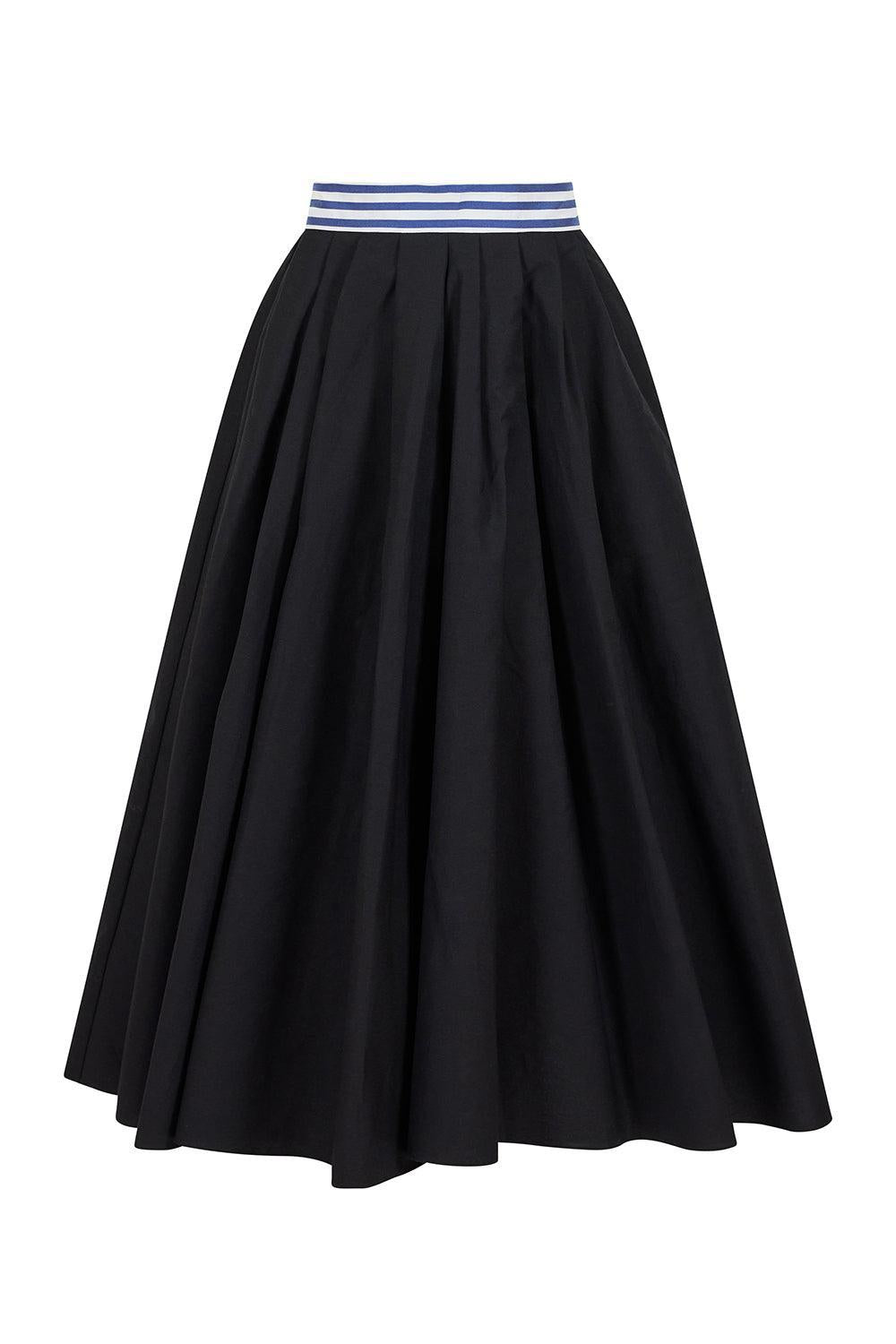 Full Pleated Skirt-BLACK-4-CLOTHINGSKIRTMIDI-ROSIE ASSOULIN