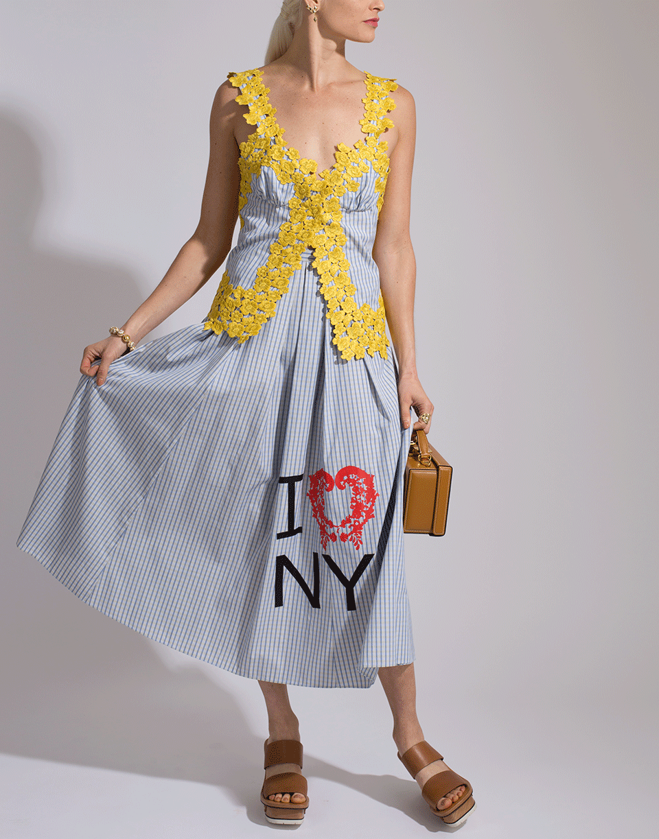 ROSIE ASSOULIN-Pleated A Line Striped Skirt-