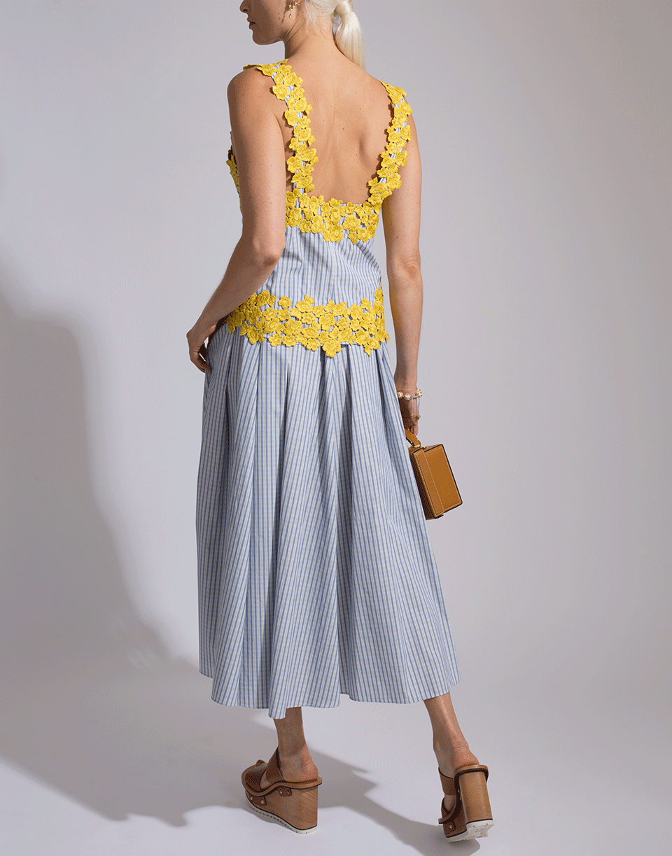ROSIE ASSOULIN-Pleated A Line Striped Skirt-