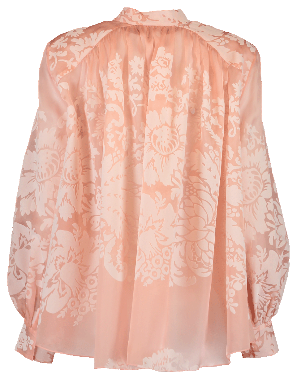 ROSIE ASSOULIN-Beading Flocked Blouse-