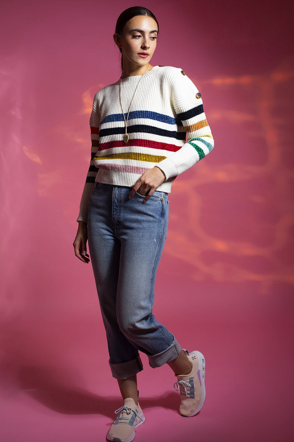ROSIE ASSOULIN-Knit Crewneck Sweater-