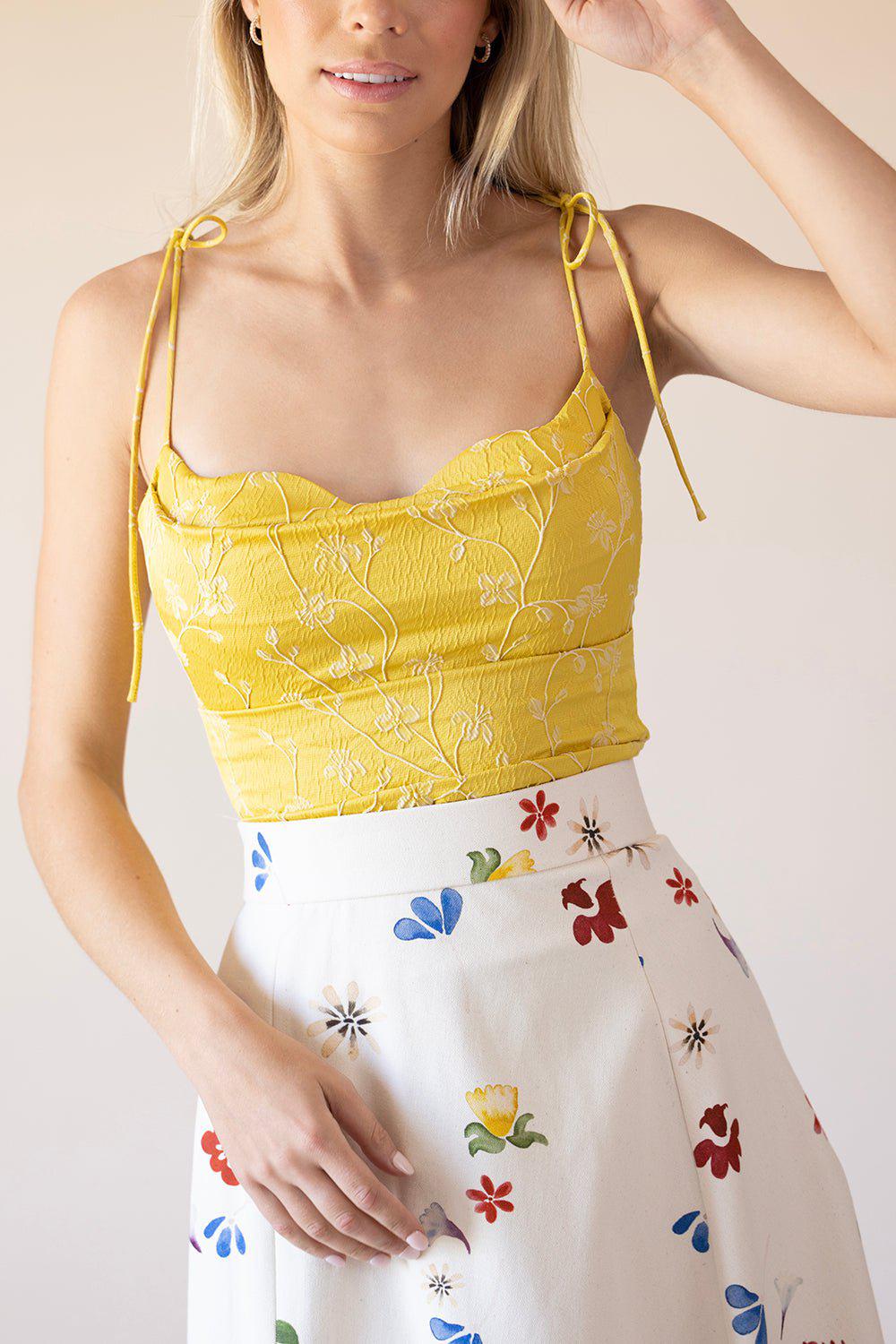 ROSIE ASSOULIN-Cami Top - Yellow-