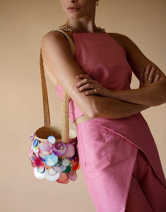 ROSIE ASSOULIN-Paillette Jug Bag-RAINBOW