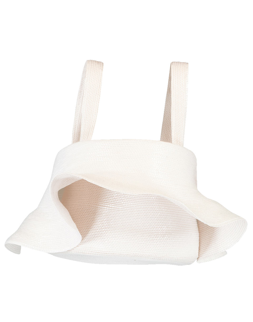 ROSIE ASSOULIN-Small Straw Tote-WHITE