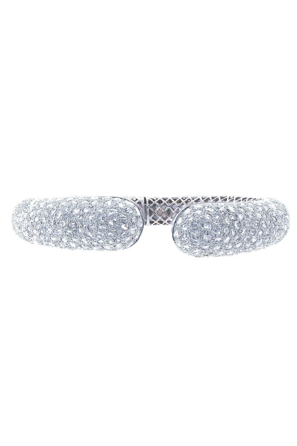 RUCHI NEW YORK-Diamond Open Bangle Bracelet-WHITE GOLD