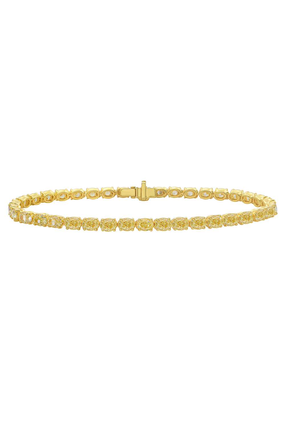  Yellow Diamond Oriana Oval Bracelet-YELLOW GOLD-JEWELRYFINE JEWELBRACELET O-RUCHI NEW YORK 
