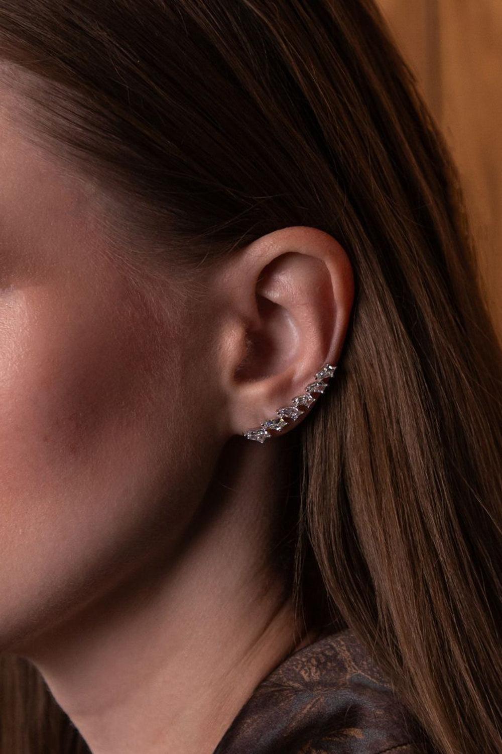 Kite Prana Diamond Stud Earrings-WHITE GOLD-JEWELRYFINE JEWELEARRING-RUCHI NEW YORK