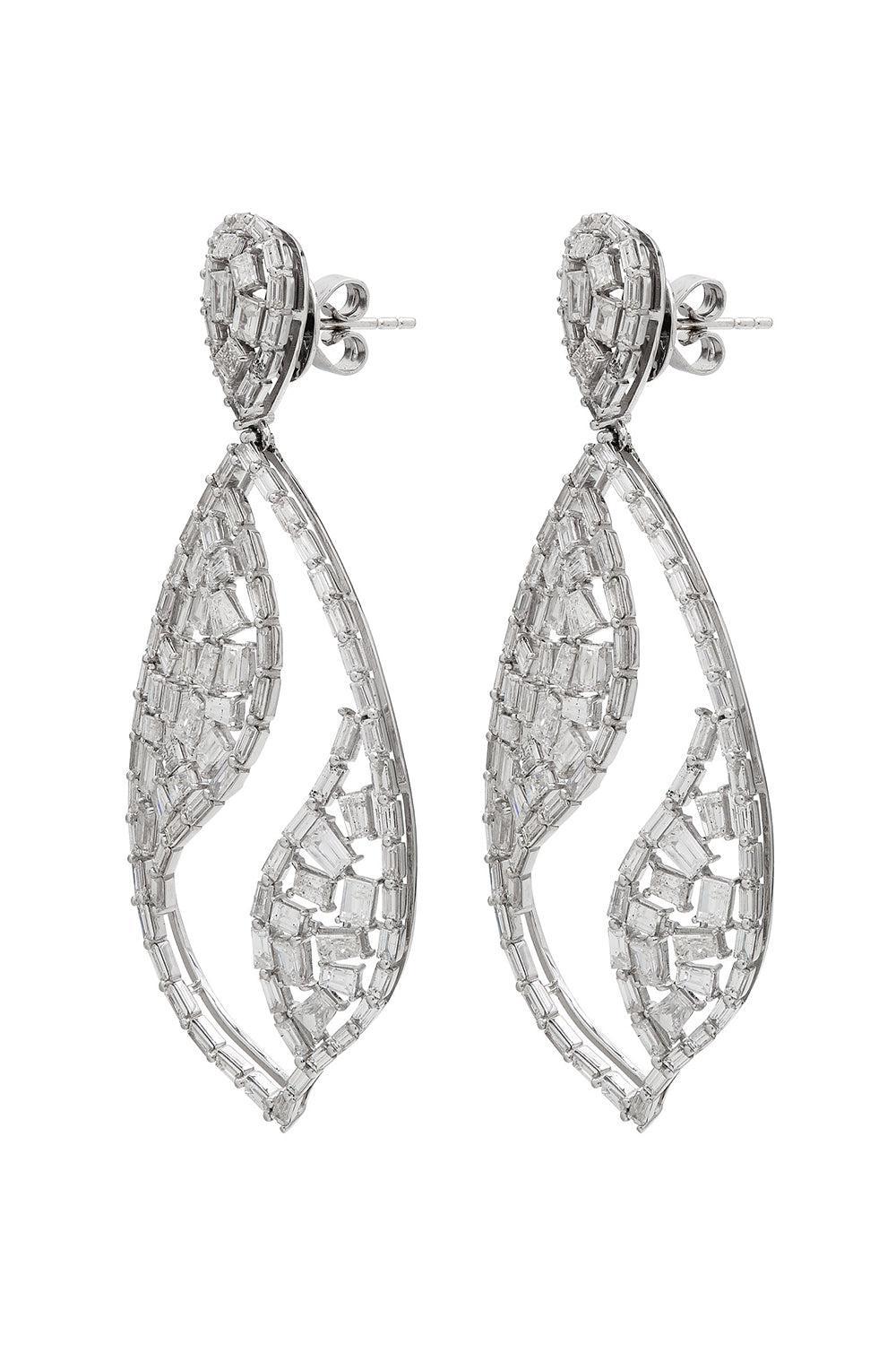 RUCHI NEW YORK-Laurel Drop Earrings-WHITE GOLD