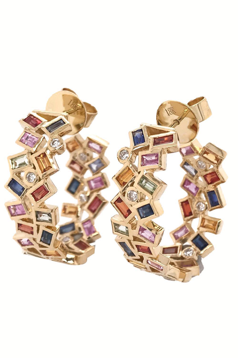 Desert Blooms Luxe Hoop Earrings-YELLOW GOLD-JEWELRYFINE JEWELEARRING-RUCHI NEW YORK