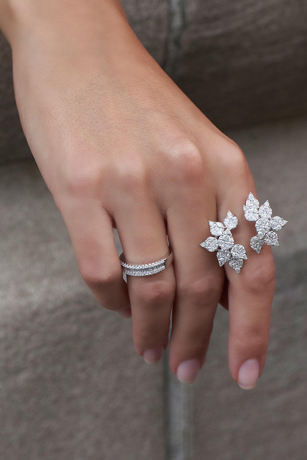 Ice Age Fjord Open Diamond Cocktail Ring-WHITE GOLD-6-JEWELRYFINE JEWELRING-RUCHI NEW YORK