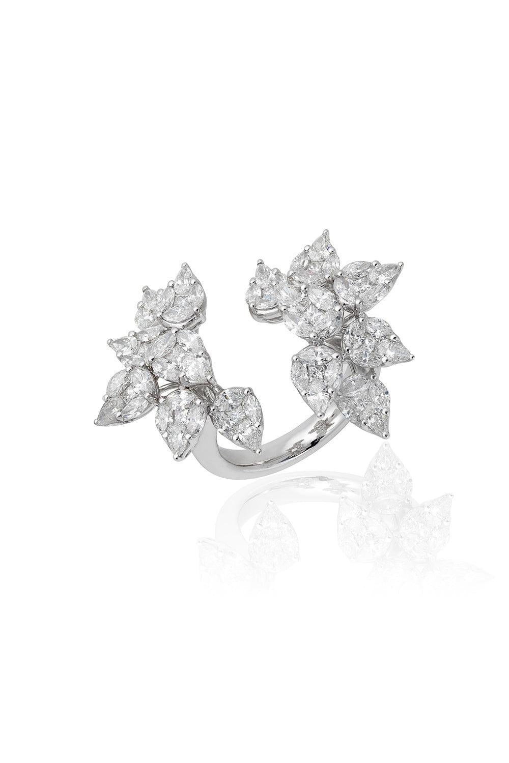 Ice Age Fjord Open Diamond Cocktail Ring-WHITE GOLD-6-JEWELRYFINE JEWELRING-RUCHI NEW YORK