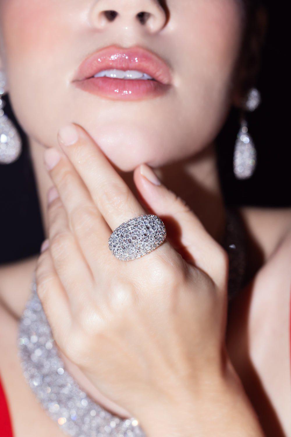 RUCHI NEW YORK-Mixed Diamond Dome Ring-