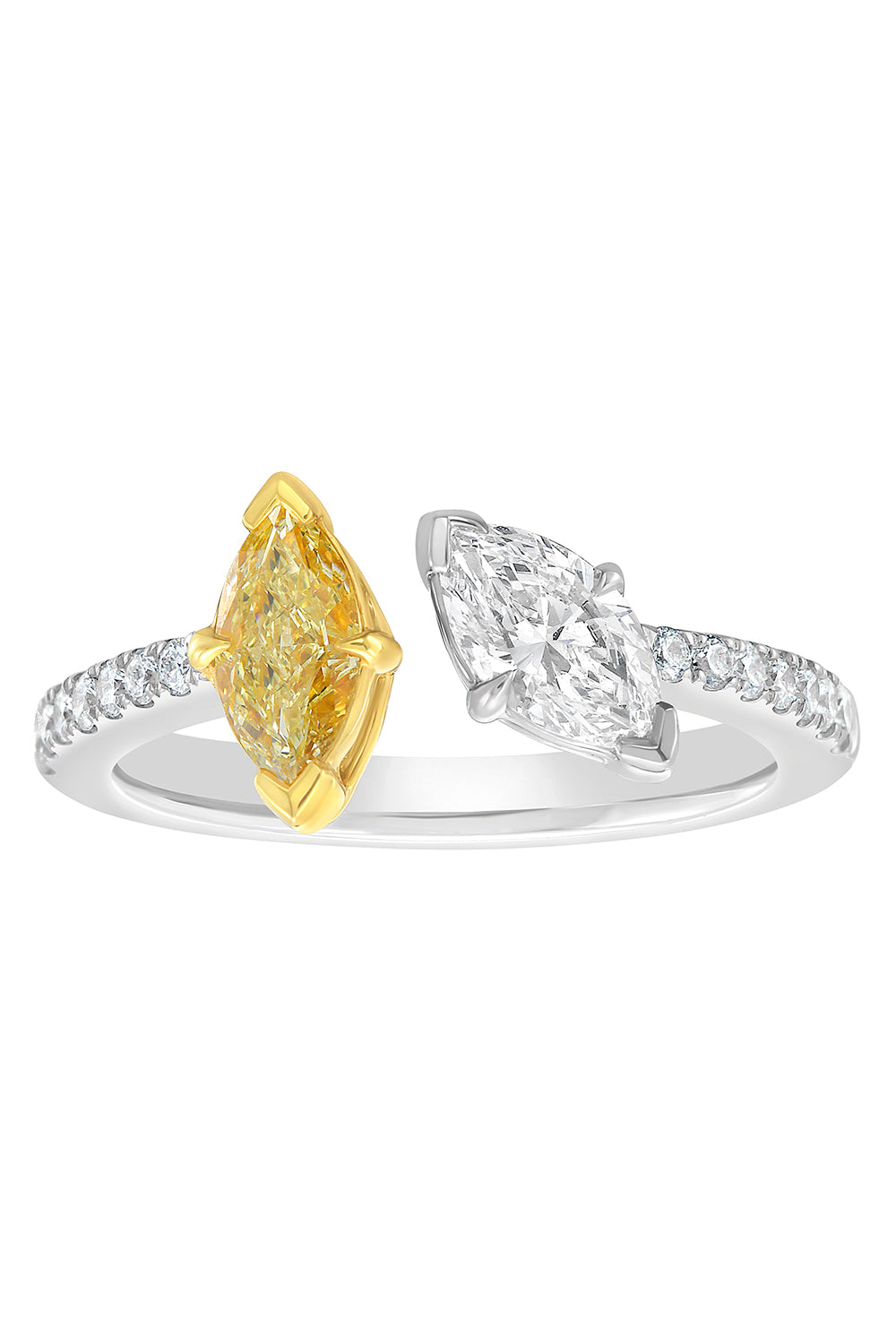 Yellow Diamond Oriana Toi et Moi Ring-WHITE GOLD-JEWELRYFINE JEWELRING-RUCHI NEW YORK