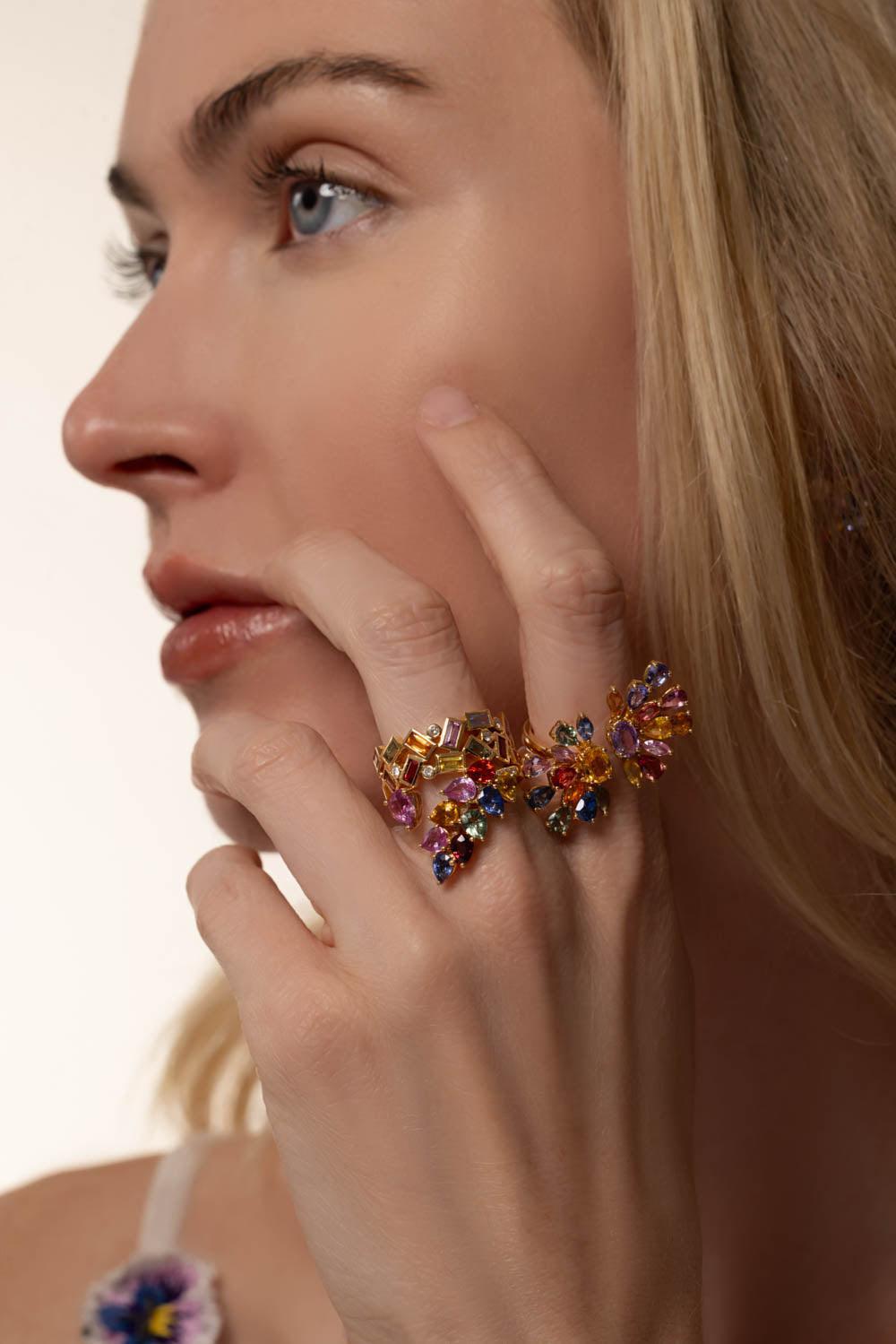 RUCHI NEW YORK-Desert Blooms Luxe Ring-YELLOW GOLD