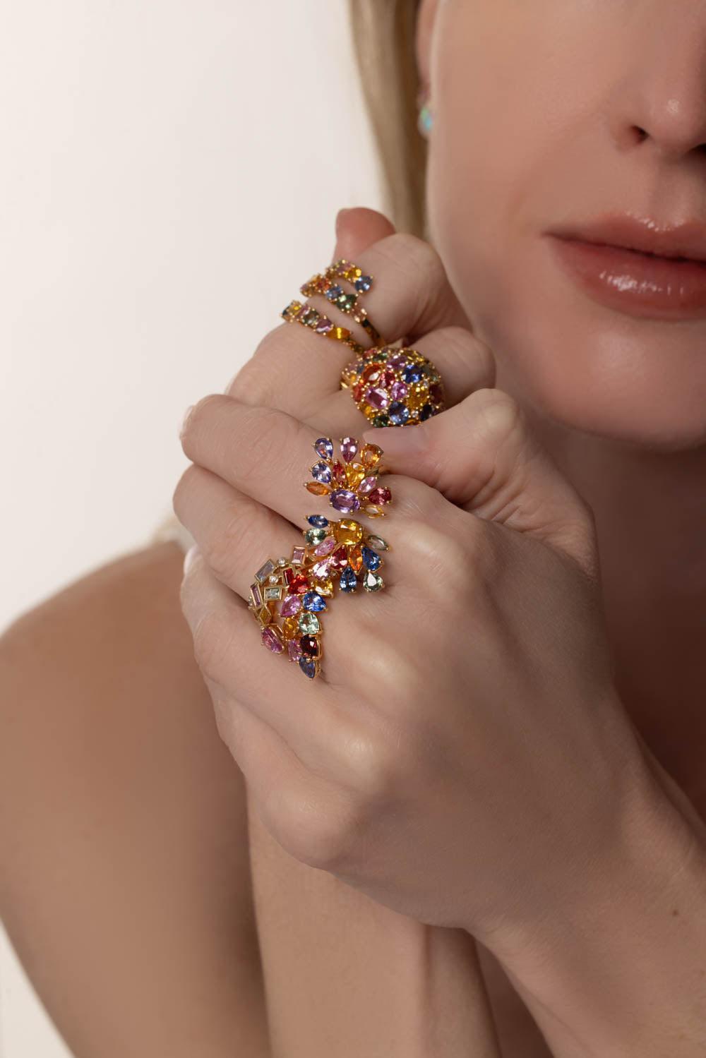 RUCHI NEW YORK-Desert Blooms Luxe Ring-YELLOW GOLD