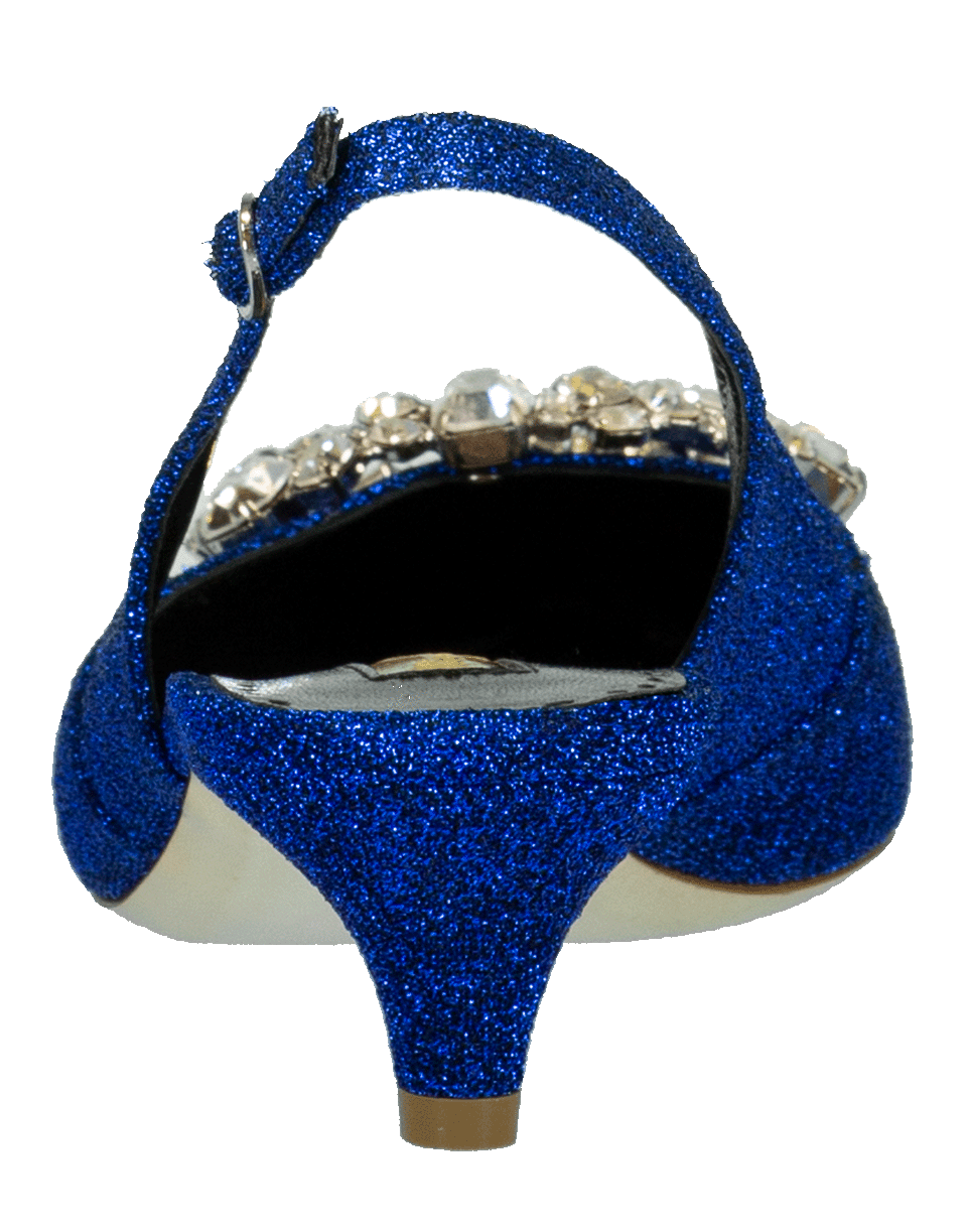 RUPERT SANDERSON-Misty Crystal Lurex Slingback-