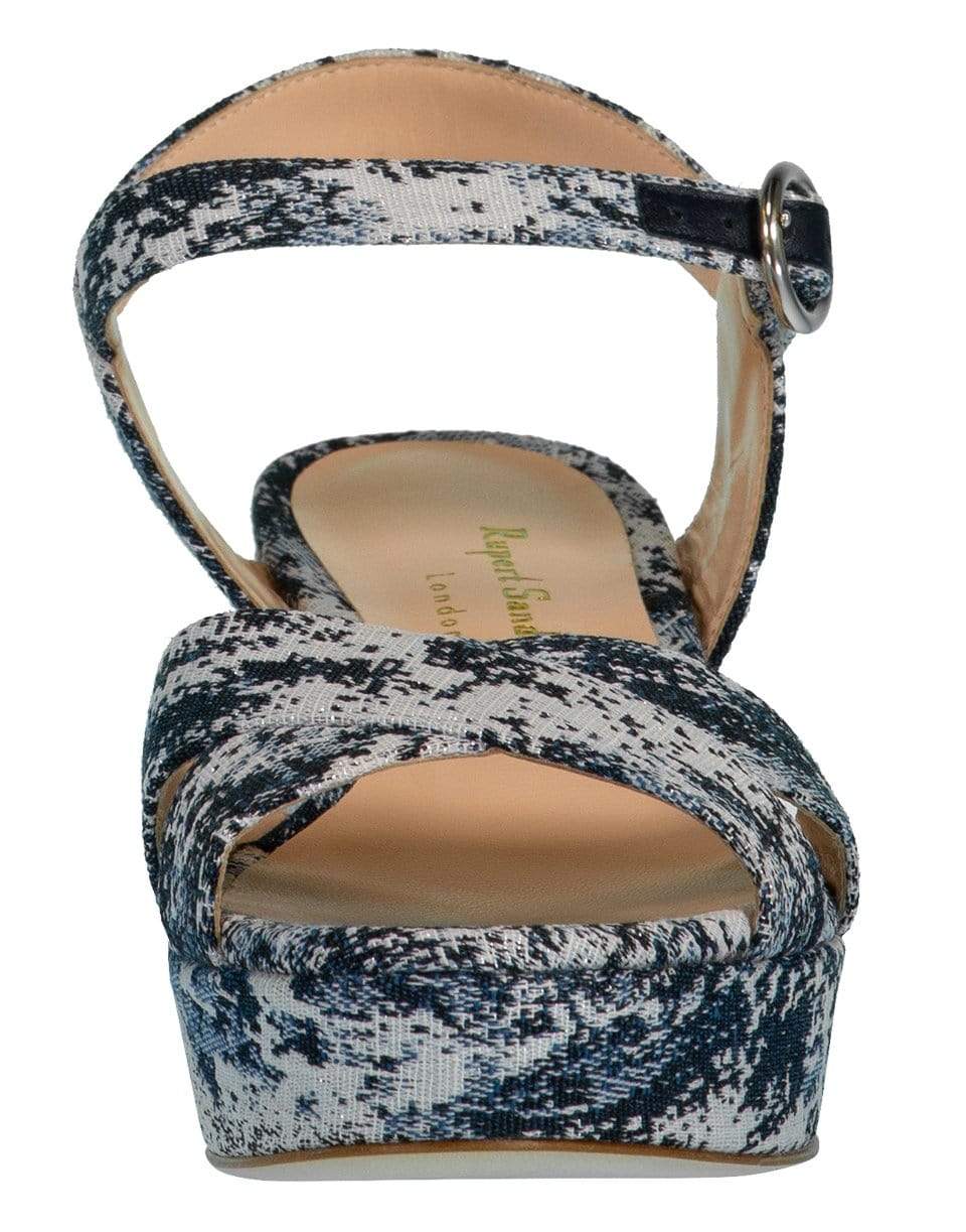 RUPERT SANDERSON-Metallic Deidre Platform Sandal-