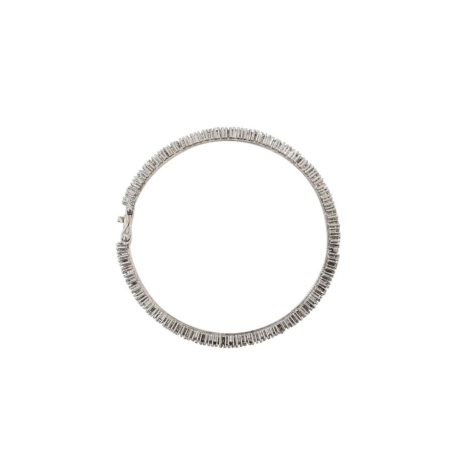 S. CARTER DESIGNS-Diamond Baguette Bangle-SILVER