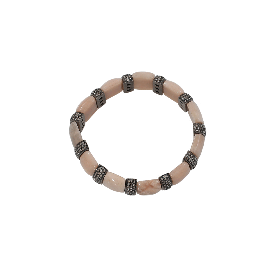 S. CARTER DESIGNS-Pink Agate Bracelet-SILVER