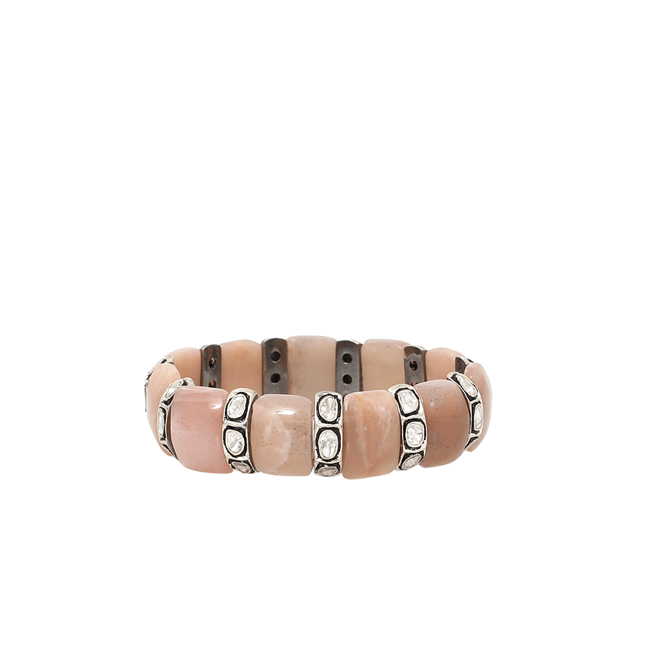 S. CARTER DESIGNS-Pink Agate Bracelet-SILVER