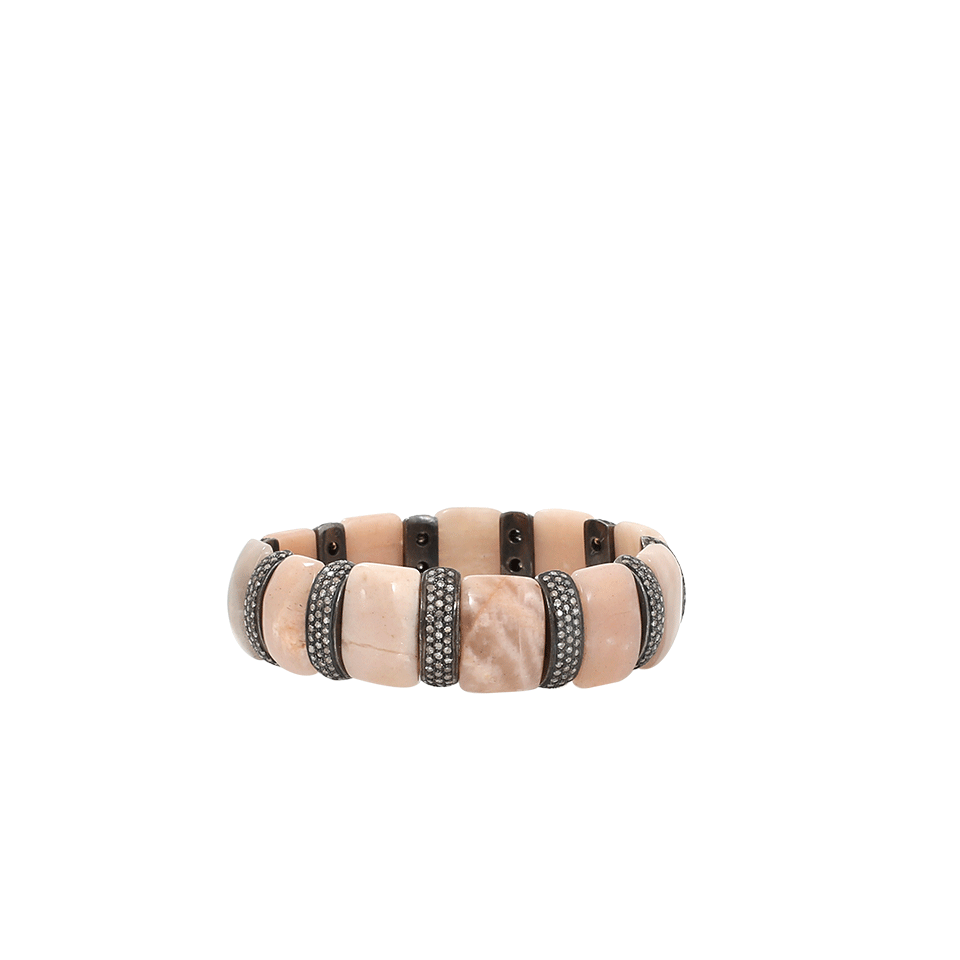 S. CARTER DESIGNS-Pink Agate Bracelet-SILVER