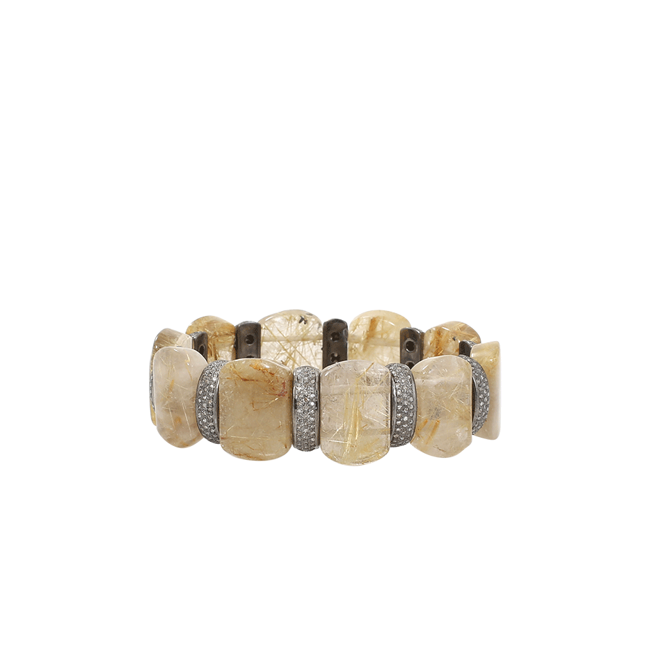 S. CARTER DESIGNS-Rutilated Quartz Bracelet-SILVER