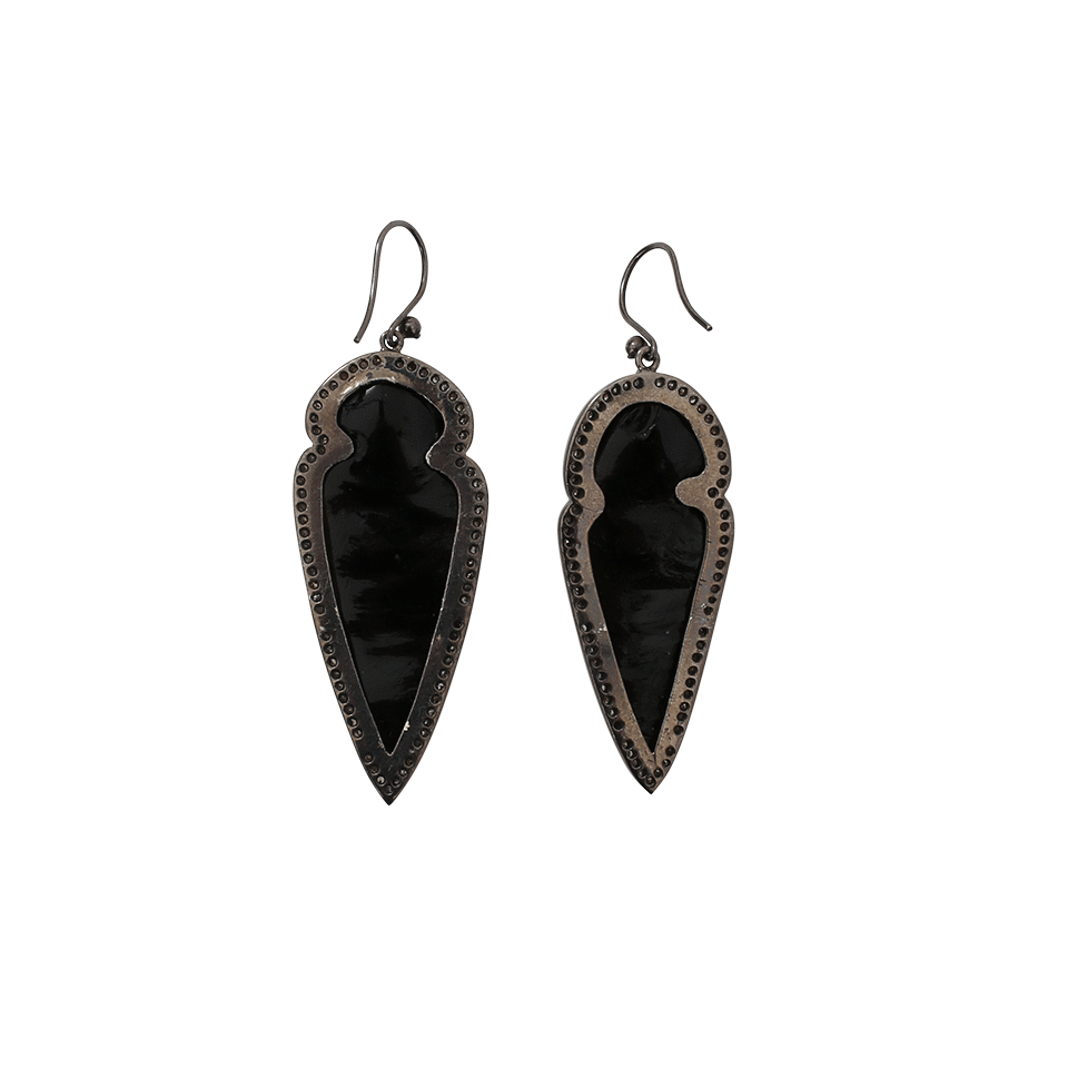 S. CARTER DESIGNS-Black Obsidian Arrowheads-SILVER