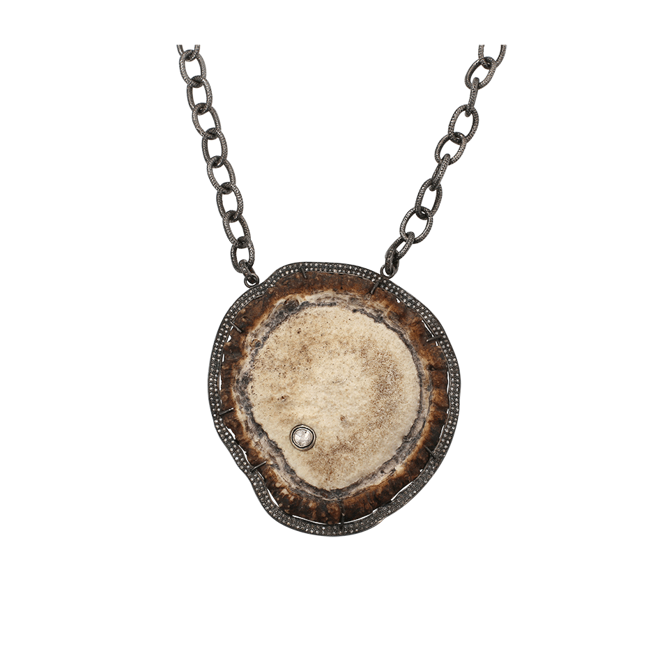 S. CARTER DESIGNS-Deer Burr Necklace-SILVER