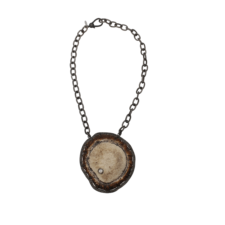 S. CARTER DESIGNS-Deer Burr Necklace-SILVER