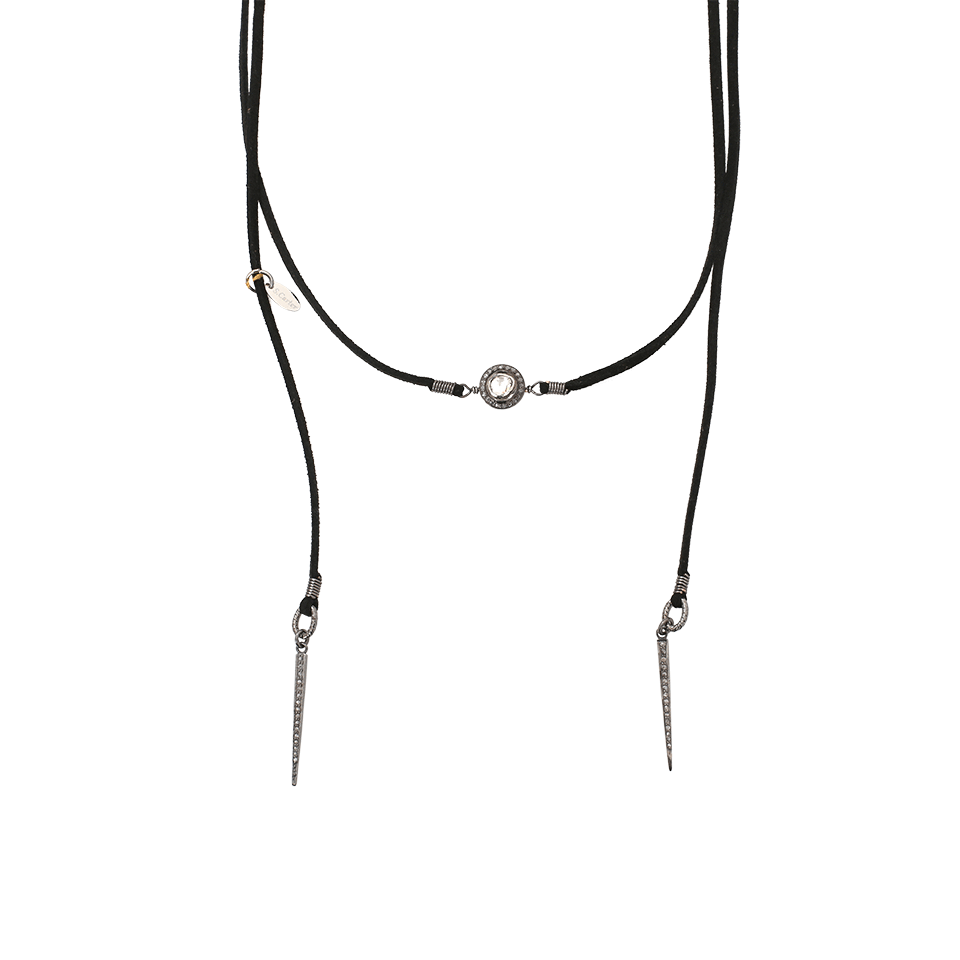 S. CARTER DESIGNS-Multi-Way Leather Wrap Necklace-SILVER