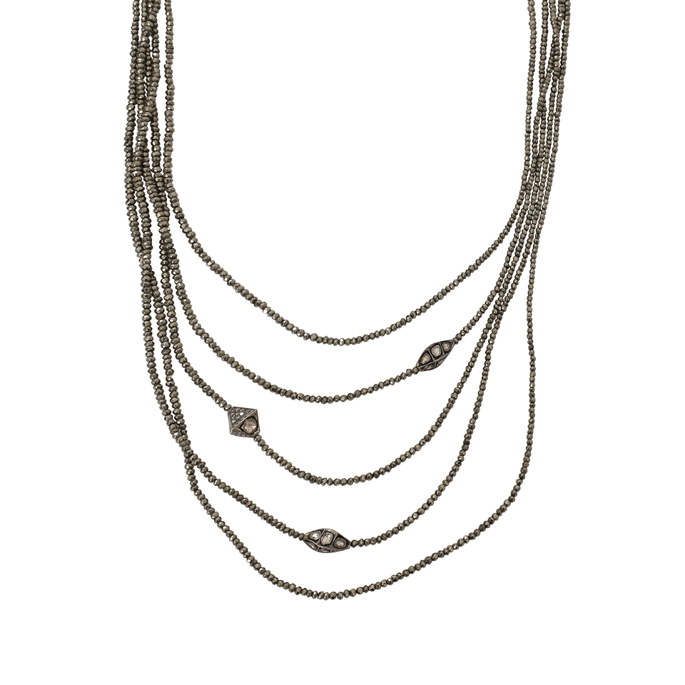 S. CARTER DESIGNS-Pyrite Cascade Necklace-SILVER