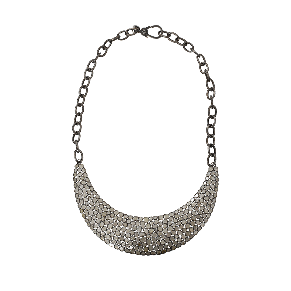 S. CARTER DESIGNS-Raw Diamond Collar Necklace-SILVER