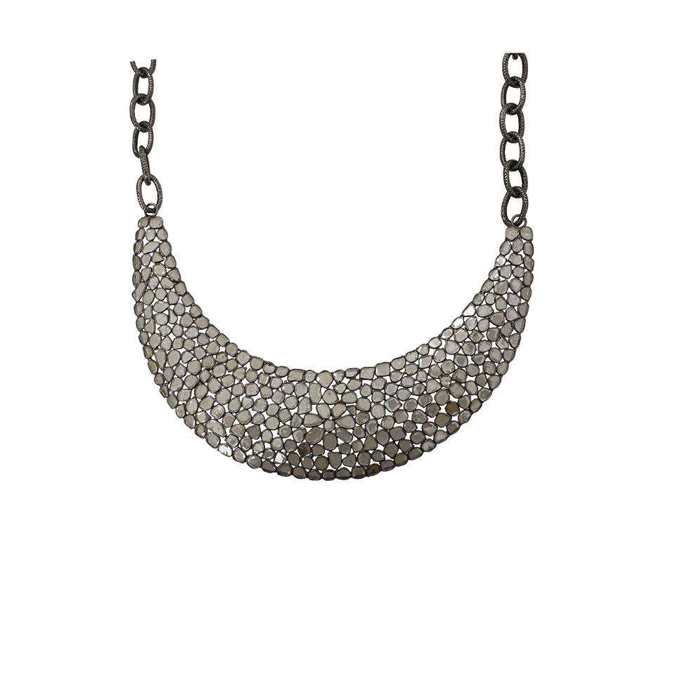 S. CARTER DESIGNS-Raw Diamond Collar Necklace-SILVER
