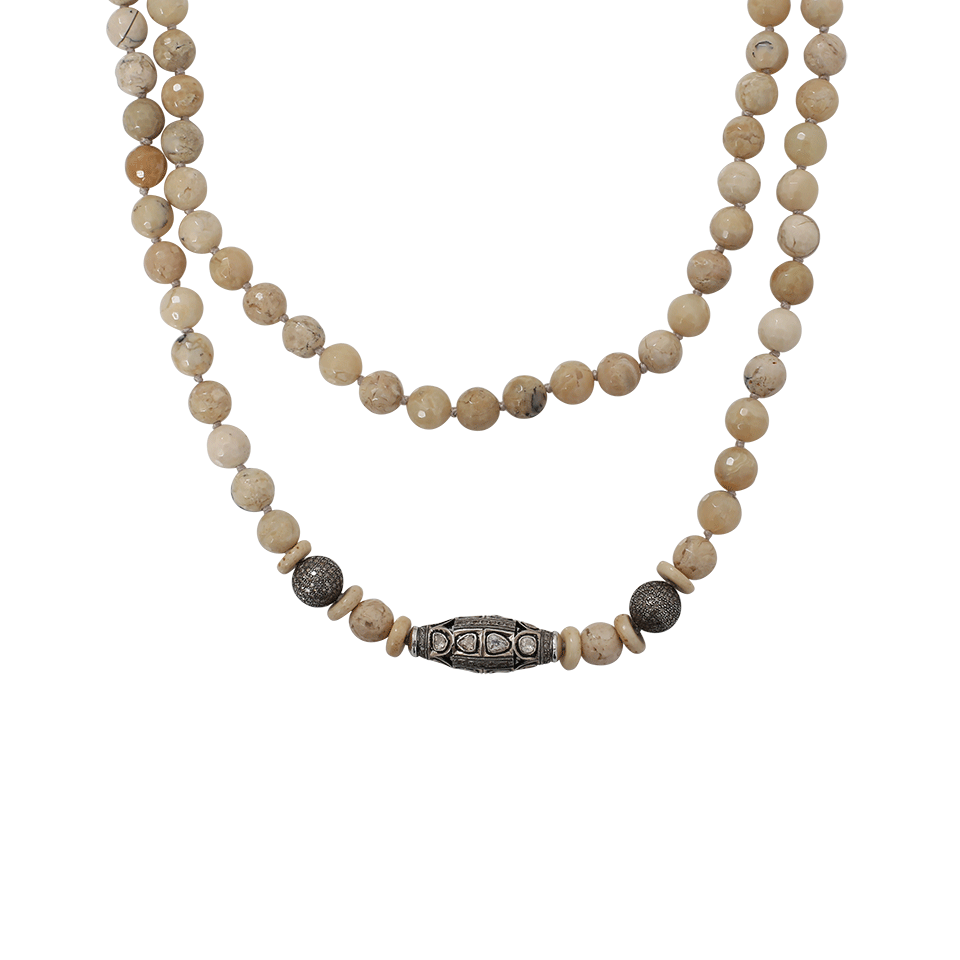 S. CARTER DESIGNS-White Opal Necklace-SILVER